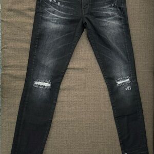 R13 Black Skinny Jeans Distressed Modern Style